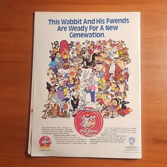 Bugs Bunny 50th Birthday Collector Magazine 1990 w/ Bonus Animation Cell - Picture 2 of 13